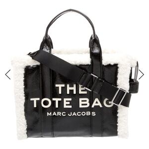 Marc Jacobs Leather and Fur-lined Black and Cream Tote - NWT